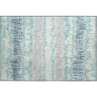 Piper Looms Mayfield Stripes AMF755 Teal Machine Washable Area Rug Scatter Main Image