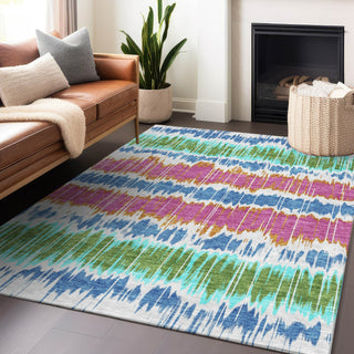 Piper Looms Mayfield Stripes AMF755 White Machine Washable Area Rug Lifestyle Image Feature