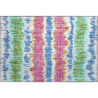 Piper Looms Mayfield Stripes AMF755 White Machine Washable Area Rug Scatter Main Image