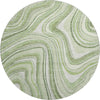 Piper Looms Mayfield Swirls AMF756 Aloe Machine Washable Area Rug Round Main Image