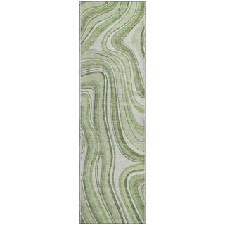 Piper Looms Mayfield Swirls AMF756 Aloe Machine Washable Area Rug Runner Main Image