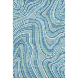 Piper Looms Mayfield Swirls AMF756 Blue Machine Washable Area Rug main image