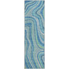 Piper Looms Mayfield Swirls AMF756 Blue Machine Washable Area Rug Runner Main Image