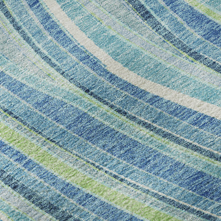 Piper Looms Mayfield Swirls AMF756 Blue Machine Washable Area Rug Swatch Image
