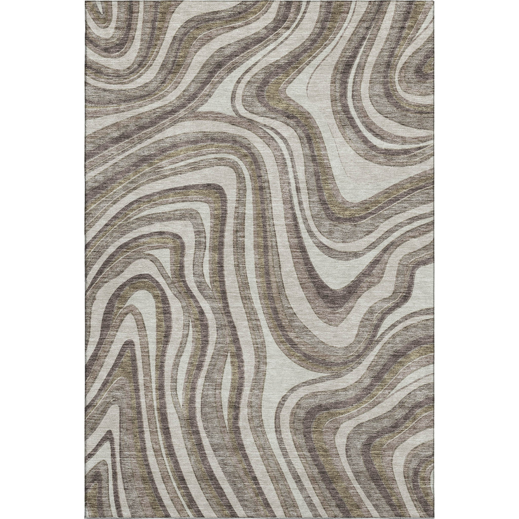 Piper Looms Mayfield Swirls AMF756 Brown Machine Washable Area Rug main image