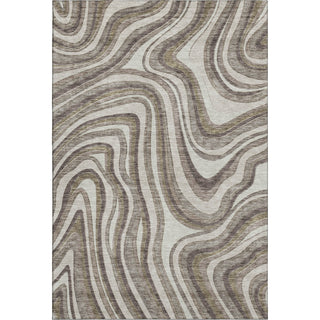 Piper Looms Mayfield Swirls AMF756 Brown Machine Washable Area Rug main image