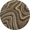 Piper Looms Mayfield Swirls AMF756 Fudge Machine Washable Area Rug Round Main Image
