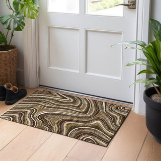 Piper Looms Mayfield Swirls AMF756 Fudge Machine Washable Area Rug Scatter Lifestyle Image Feature