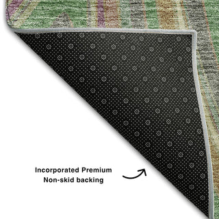 Piper Looms Mayfield Swirls AMF756 Graphite Machine Washable Area Rug Backing Image