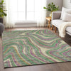 Piper Looms Mayfield Swirls AMF756 Graphite Machine Washable Area Rug Lifestyle Image Feature