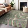 Piper Looms Mayfield Swirls AMF756 Graphite Machine Washable Area Rug Lifestyle Image Feature