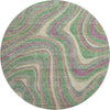 Piper Looms Mayfield Swirls AMF756 Graphite Machine Washable Area Rug Round Main Image