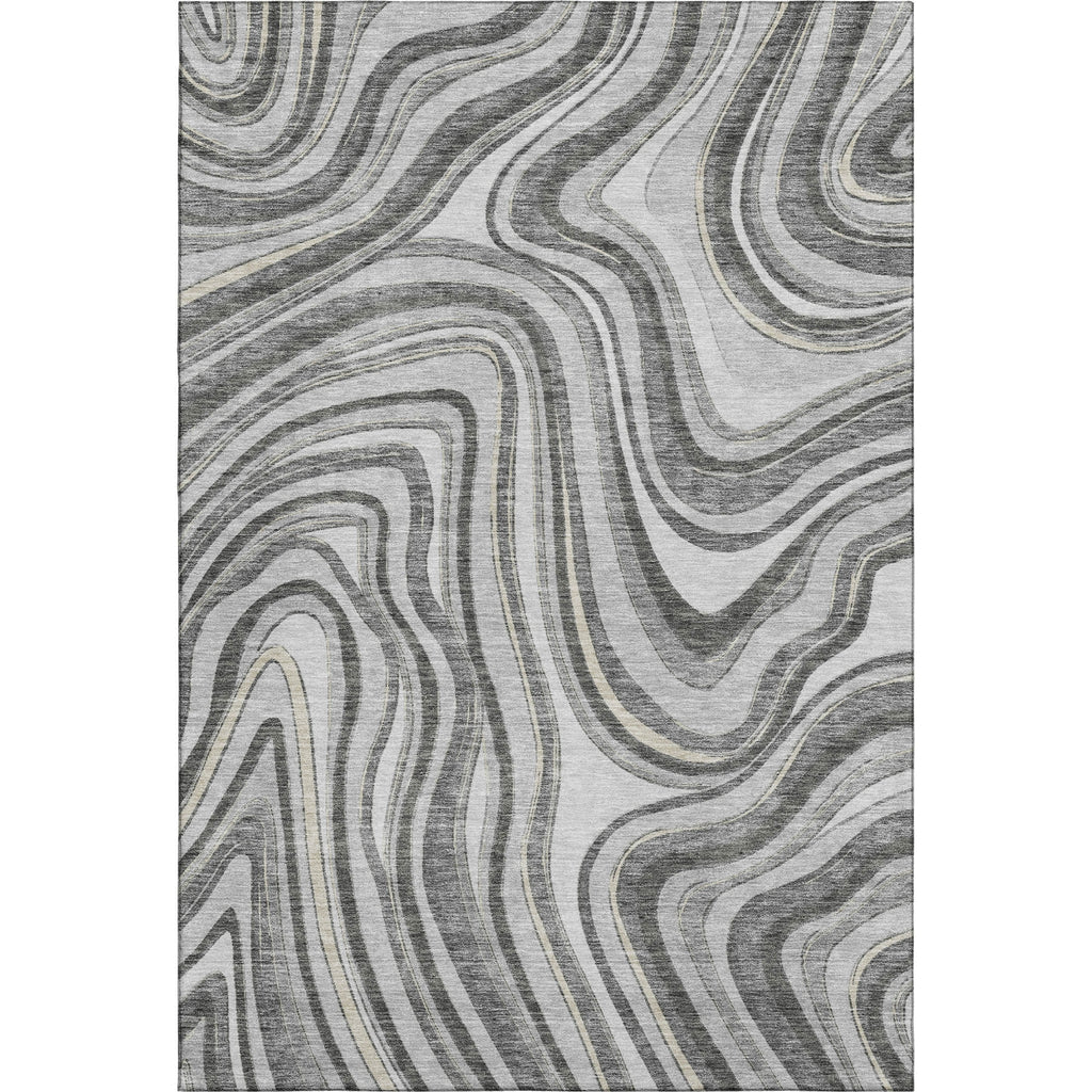 Piper Looms Mayfield Swirls AMF756 Gray Machine Washable Area Rug main image