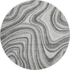 Piper Looms Mayfield Swirls AMF756 Gray Machine Washable Area Rug Round Main Image