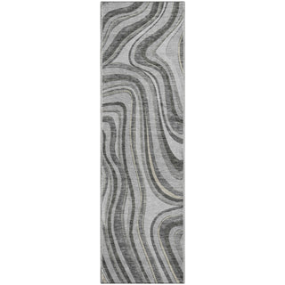 Piper Looms Mayfield Swirls AMF756 Gray Machine Washable Area Rug Runner Main Image