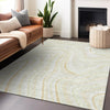 Piper Looms Mayfield Swirls AMF756 Ivory Machine Washable Area Rug Lifestyle Image Feature
