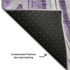 Piper Looms Mayfield Swirls AMF756 Lavender Machine Washable Area Rug Backing Image