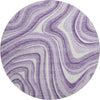 Piper Looms Mayfield Swirls AMF756 Lavender Machine Washable Area Rug Round Main Image