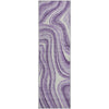 Piper Looms Mayfield Swirls AMF756 Lavender Machine Washable Area Rug Runner Main Image