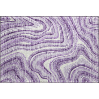 Piper Looms Mayfield Swirls AMF756 Lavender Machine Washable Area Rug Scatter Main Image
