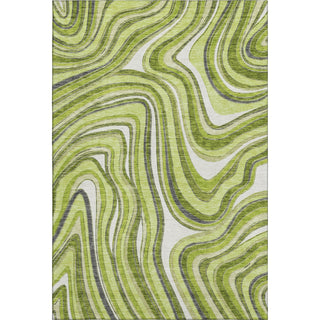 Piper Looms Mayfield Swirls AMF756 Lime Machine Washable Area Rug main image