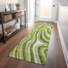 Piper Looms Mayfield Swirls AMF756 Lime Machine Washable Area Rug Runner Lifestyle Image Feature
