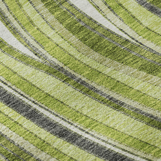 Piper Looms Mayfield Swirls AMF756 Lime Machine Washable Area Rug Swatch Image