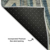 Piper Looms Mayfield Swirls AMF756 Teal Machine Washable Area Rug Backing Image