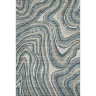 Piper Looms Mayfield Swirls AMF756 Teal Machine Washable Area Rug main image