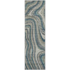 Piper Looms Mayfield Swirls AMF756 Teal Machine Washable Area Rug Runner Main Image
