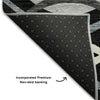 Piper Looms Mayfield Waves AMF757 Black Machine Washable Area Rug Backing Image