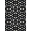 Piper Looms Mayfield Waves AMF757 Black Machine Washable Area Rug main image
