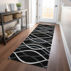 Piper Looms Mayfield Waves AMF757 Black Machine Washable Area Rug Runner Lifestyle Image Feature