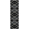 Piper Looms Mayfield Waves AMF757 Black Machine Washable Area Rug Runner Main Image