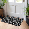 Piper Looms Mayfield Waves AMF757 Black Machine Washable Area Rug Scatter Lifestyle Image Feature