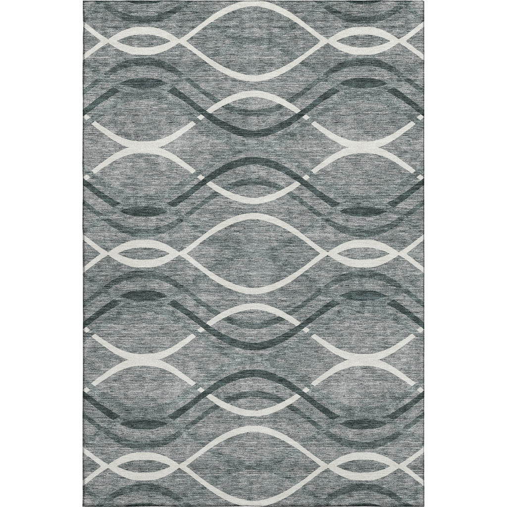 Piper Looms Mayfield Waves AMF757 Gray Machine Washable Area Rug main image