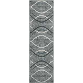 Piper Looms Mayfield Waves AMF757 Gray Machine Washable Area Rug Runner Main Image