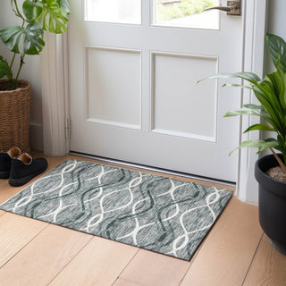 Piper Looms Mayfield Waves AMF757 Gray Machine Washable Area Rug Scatter Lifestyle Image Feature