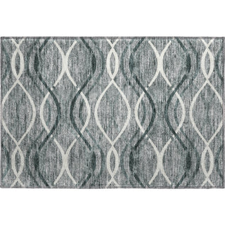 Piper Looms Mayfield Waves AMF757 Gray Machine Washable Area Rug Scatter Main Image