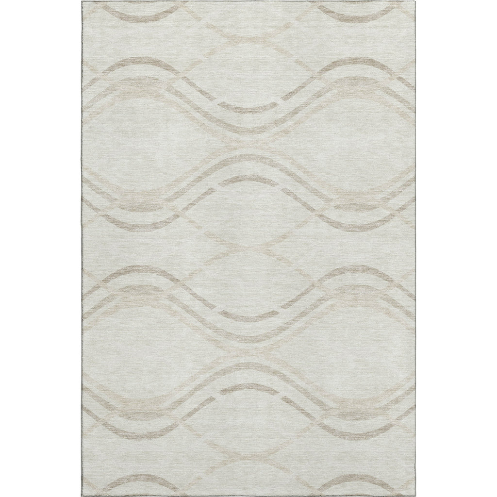 Piper Looms Mayfield Waves AMF757 Ivory Machine Washable Area Rug main image