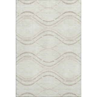 Piper Looms Mayfield Waves AMF757 Ivory Machine Washable Area Rug main image
