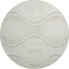 Piper Looms Mayfield Waves AMF757 Ivory Machine Washable Area Rug Round Main Image