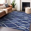Piper Looms Mayfield Waves AMF757 Navy Machine Washable Area Rug Lifestyle Image Feature