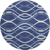 Piper Looms Mayfield Waves AMF757 Navy Machine Washable Area Rug Round Main Image