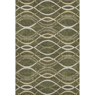 Piper Looms Mayfield Waves AMF757 Olive Machine Washable Area Rug main image