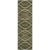 Piper Looms Mayfield Waves AMF757 Olive Machine Washable Area Rug Runner Main Image