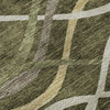 Piper Looms Mayfield Waves AMF757 Olive Machine Washable Area Rug Swatch Image