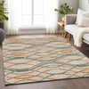 Piper Looms Mayfield Waves AMF757 Orange Machine Washable Area Rug Lifestyle Image Feature