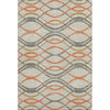 Piper Looms Mayfield Waves AMF757 Orange Machine Washable Area Rug main image