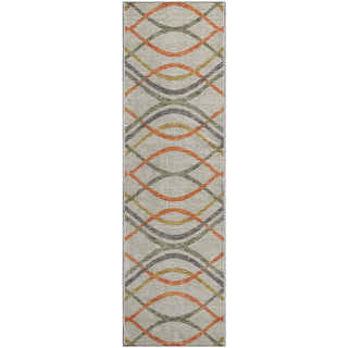 Piper Looms Mayfield Waves AMF757 Orange Machine Washable Area Rug Runner Main Image